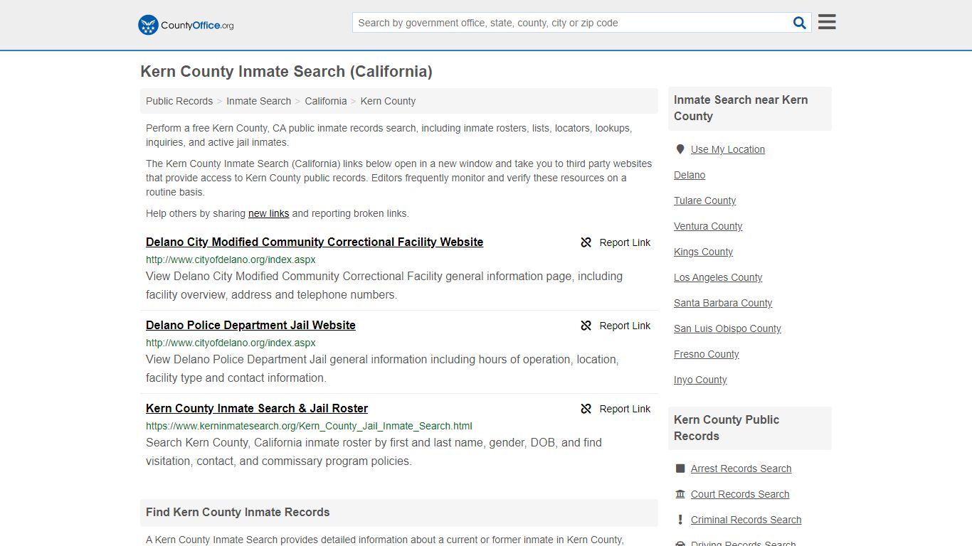 Inmate Search - Kern County, CA (Inmate Rosters & Locators)